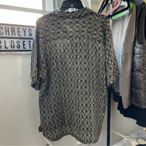 Mens Robert Stock vintage silk shirt pattern size Large